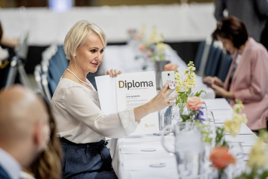 Photo: Magnus Liam Karlsson Previous SI scholarship holder within the Visby Programme at the Diploma Ceremony 2019.