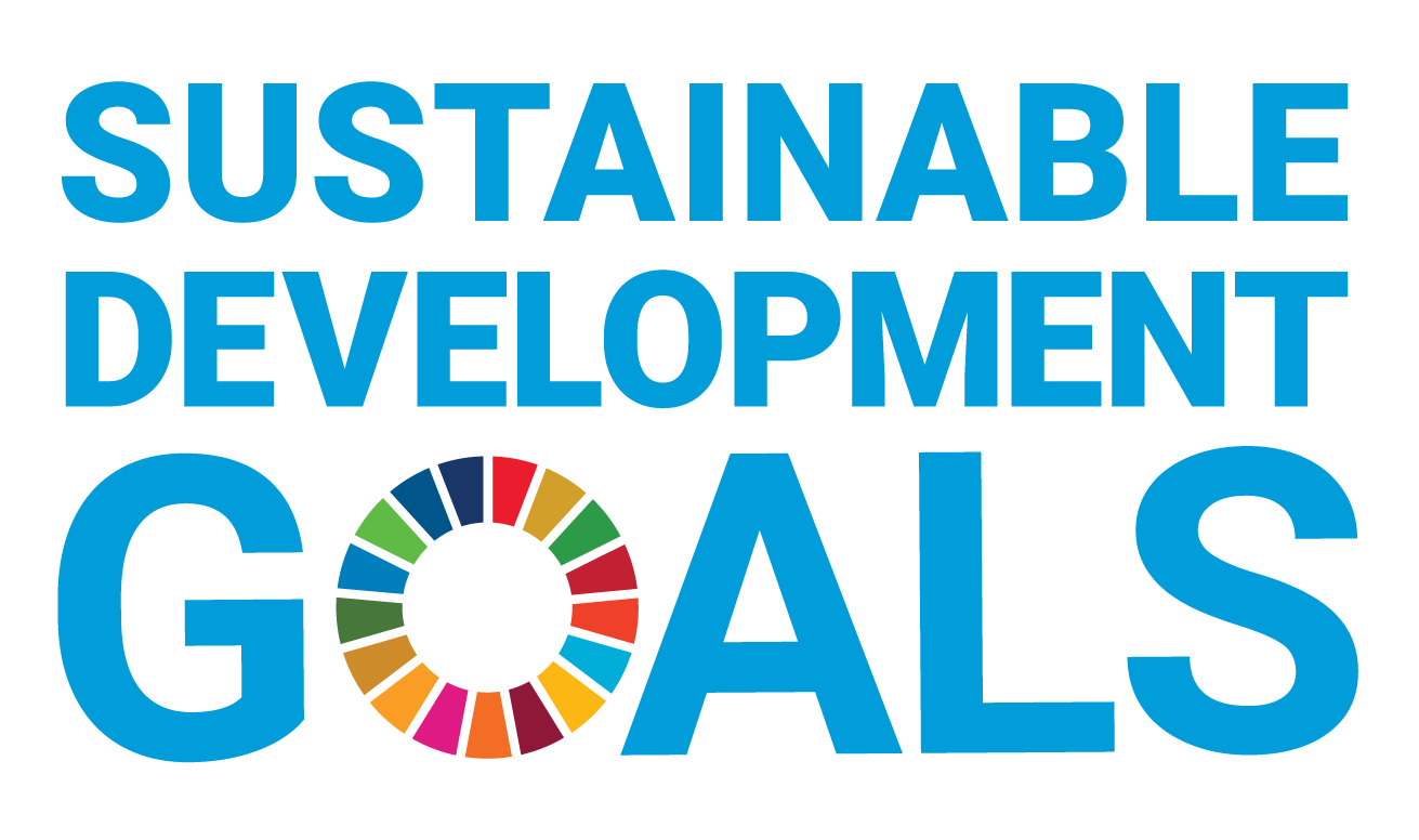 Grafisk bild med texten Sustainable Development Goals