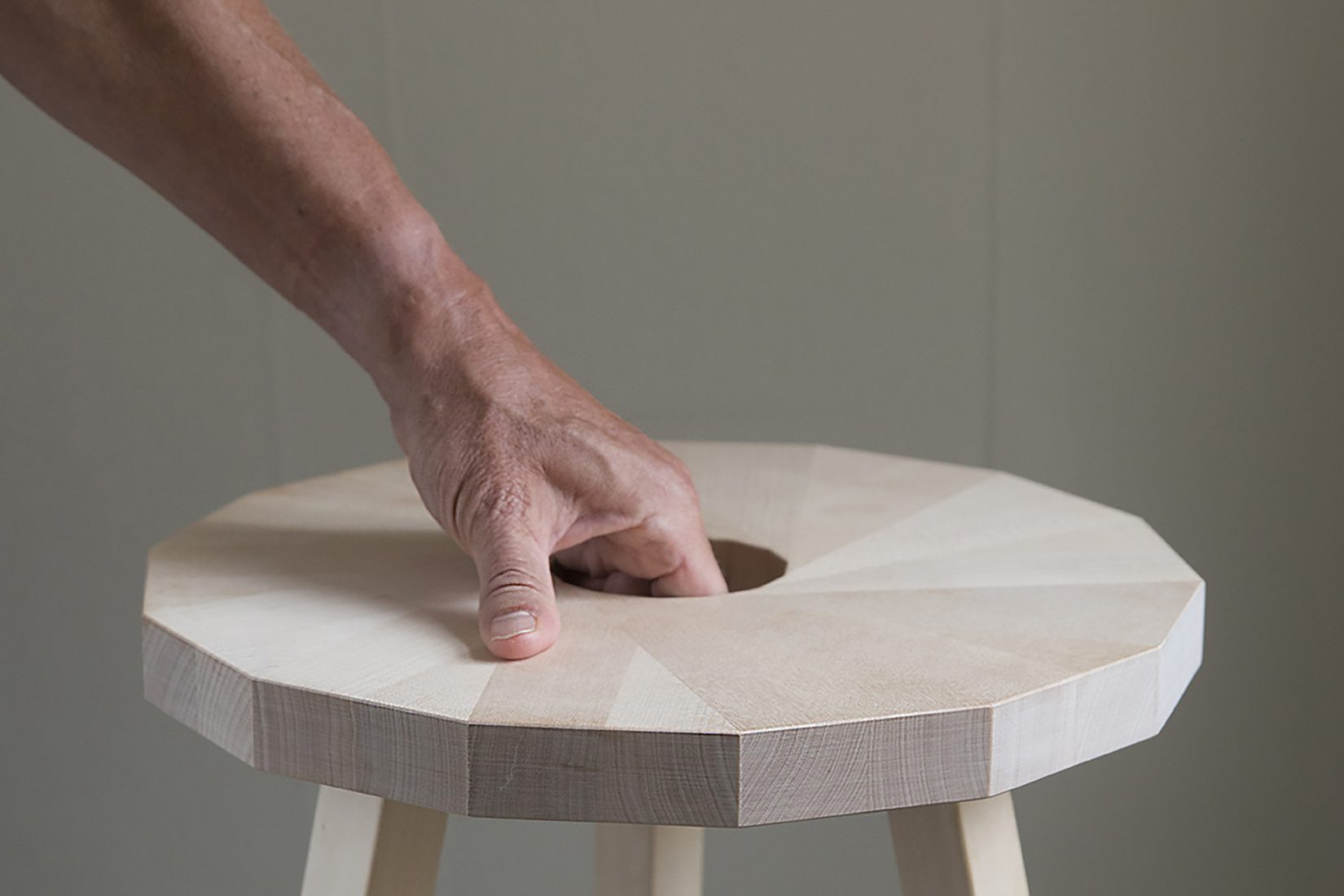 Small stool made through sustainable production