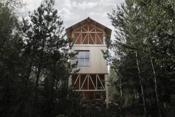 Wooden house in the forest