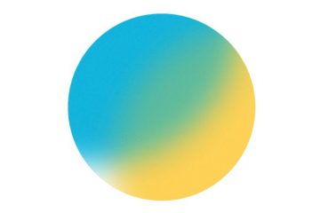 Bilden beskriver ett punkt med olika färgnyanser från blått till gult.