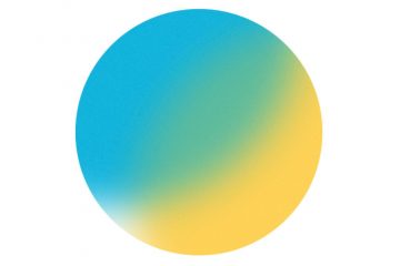 Bilden beskriver ett punkt med olika färgnyanser från blått till gult.