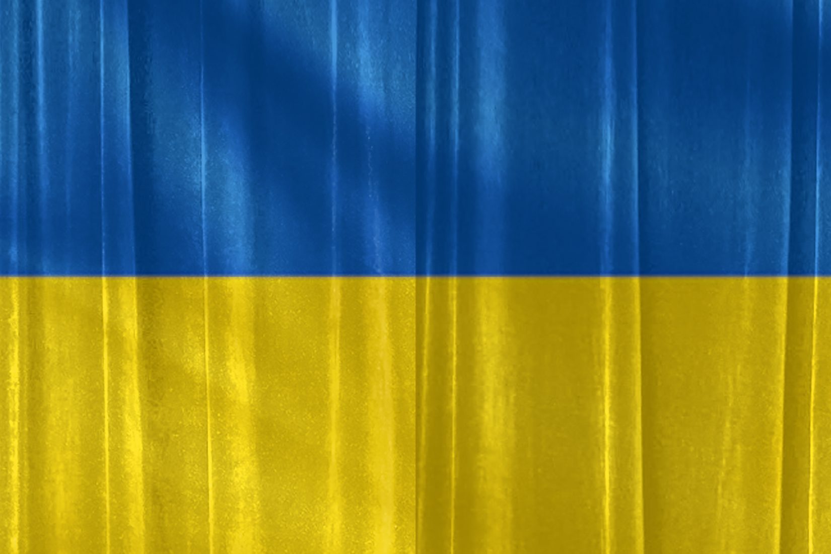 detalj av Ukrainas flagga