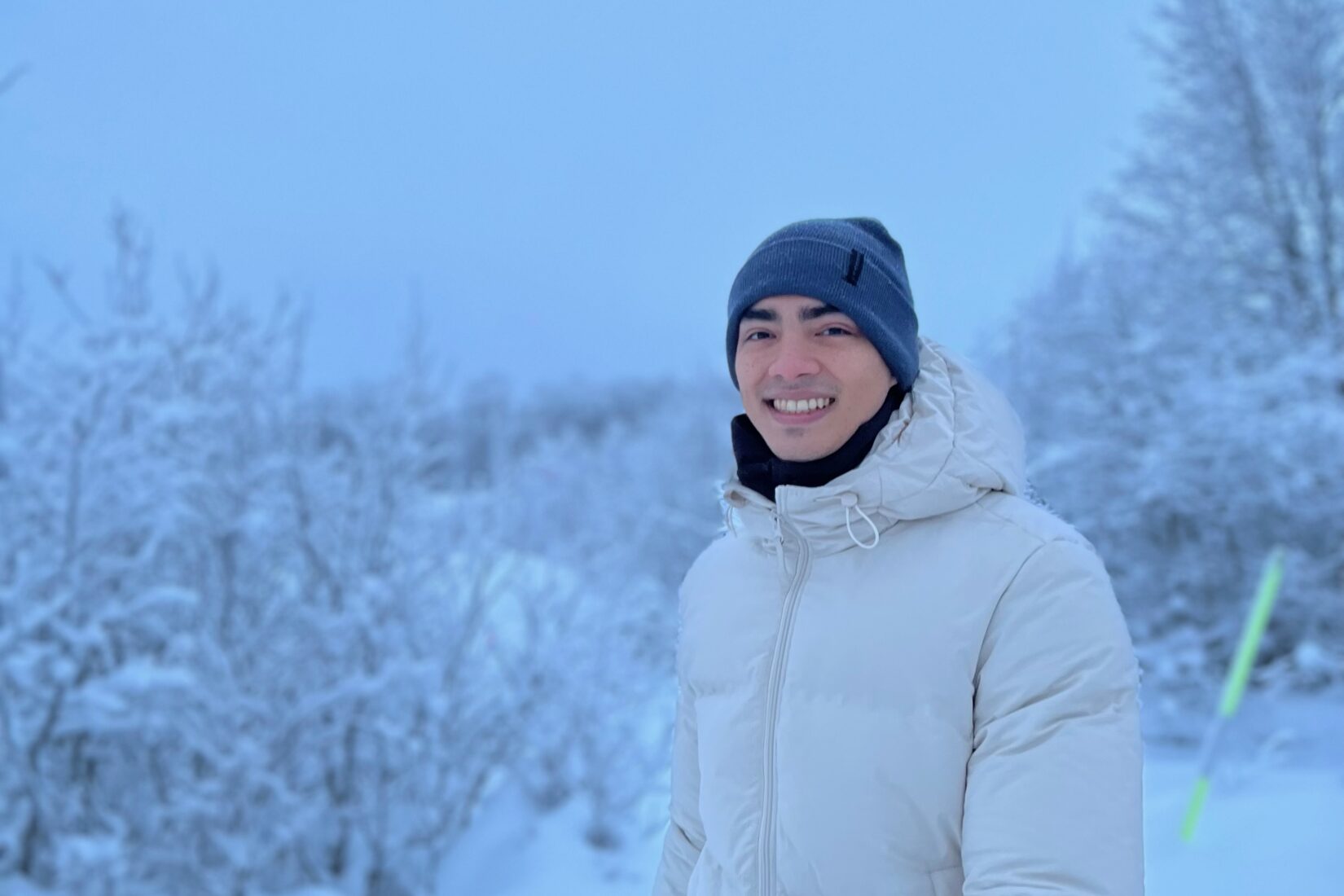 Jonathan outside in the snow. 