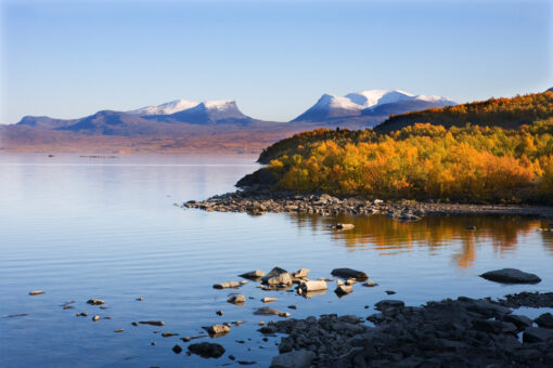 Lake with mountains