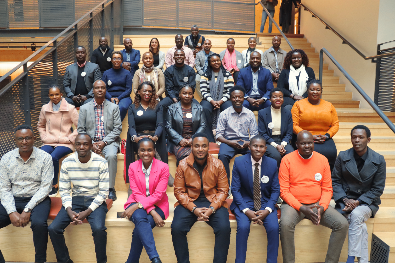A group photo of 32 African business leaders.