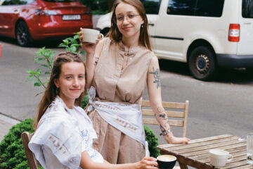 A photo of Kseniia and Daria