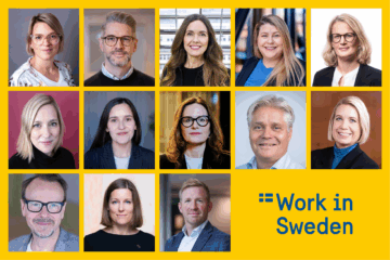 Porträttbilder på 13 personer från Team Sweden Talent Attraction Advisory Board